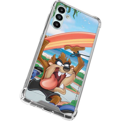 Looney Tunes Tasmanian Devil Surfboard Galaxy A13 5G Clear Case