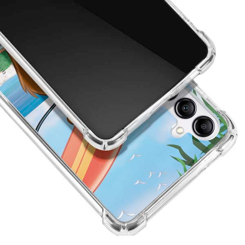 Looney Tunes Tasmanian Devil Surfboard Galaxy A14 5G Clear Case