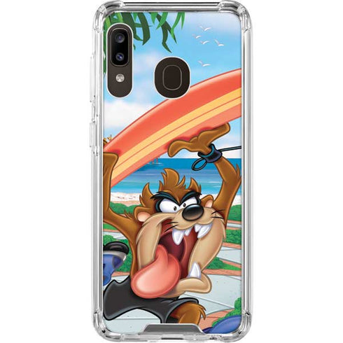 Looney Tunes Tasmanian Devil Surfboard Galaxy A30 Clear Case