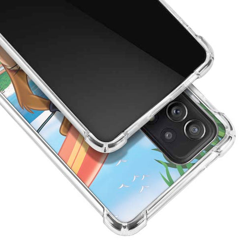 Looney Tunes Tasmanian Devil Surfboard Galaxy A52 5G Clear Case