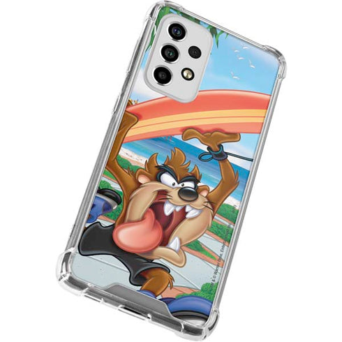 Looney Tunes Tasmanian Devil Surfboard Galaxy A53 5G Clear Case