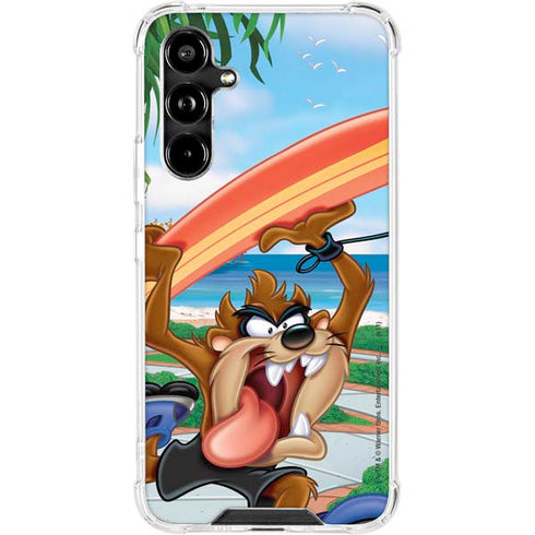 Looney Tunes Tasmanian Devil Surfboard Galaxy A54 5G Clear Case