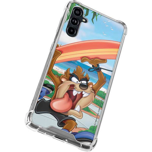 Looney Tunes Tasmanian Devil Surfboard Galaxy A54 5G Clear Case