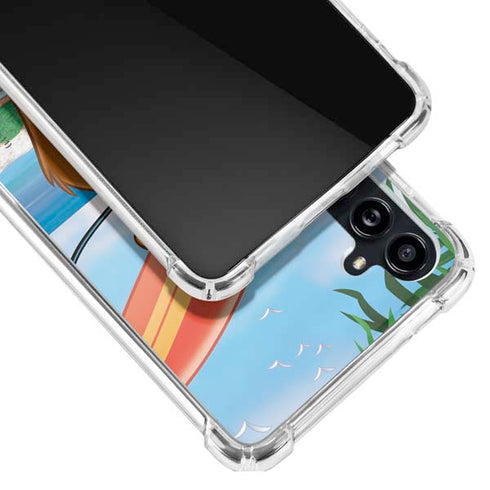 Looney Tunes Tasmanian Devil Surfboard Galaxy A54 5G Clear Case