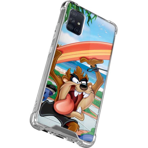 Looney Tunes Tasmanian Devil Surfboard Galaxy A71 5G Clear Case