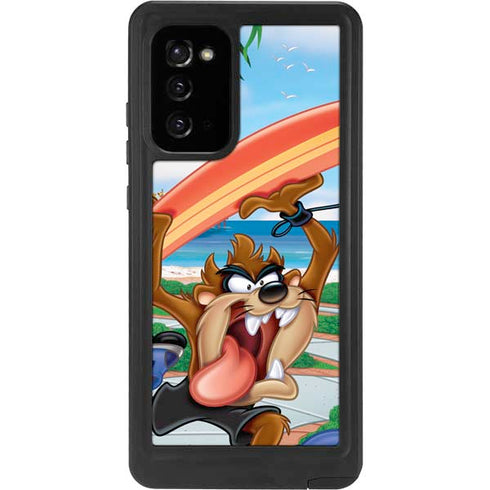 Looney Tunes Tasmanian Devil Surfboard Galaxy Note20 5G Waterproof Case