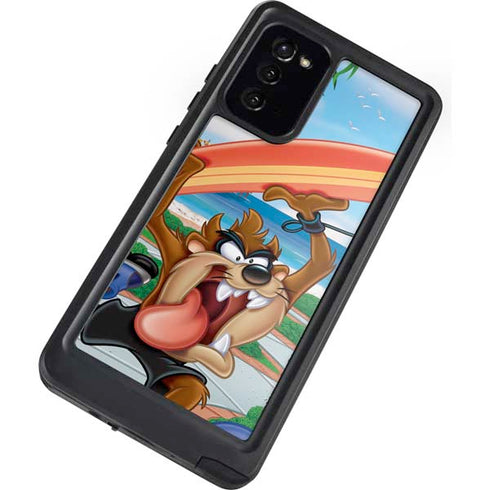 Looney Tunes Tasmanian Devil Surfboard Galaxy Note20 5G Waterproof Case