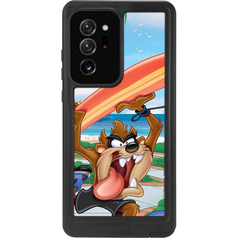 Looney Tunes Tasmanian Devil Surfboard Galaxy Note20 Ultra 5G Waterproof Case