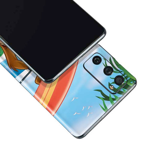 Looney Tunes Tasmanian Devil Surfboard Galaxy S20 Fan Edition Skin