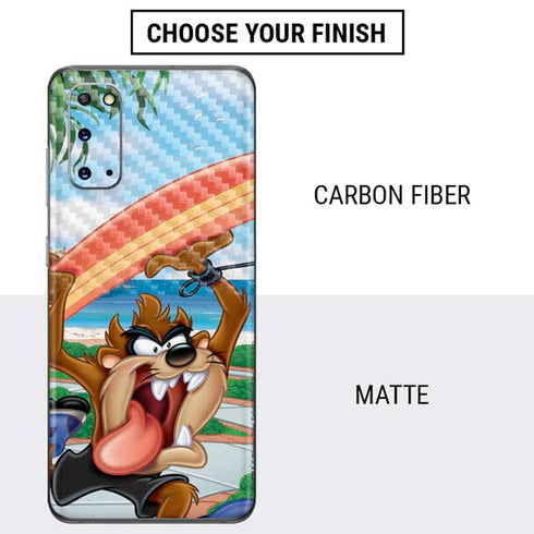 Looney Tunes Tasmanian Devil Surfboard Galaxy S20 Skin