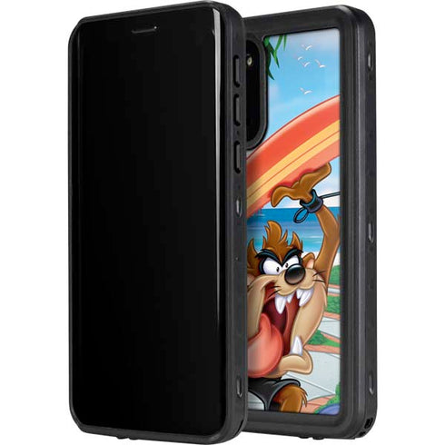 Looney Tunes Tasmanian Devil Surfboard Galaxy S20 Waterproof Case
