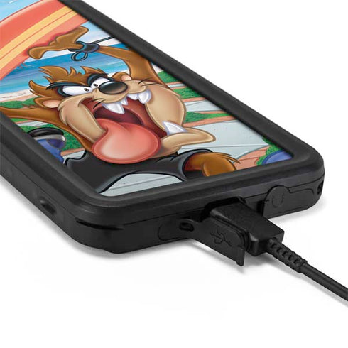 Looney Tunes Tasmanian Devil Surfboard Galaxy S20 Waterproof Case