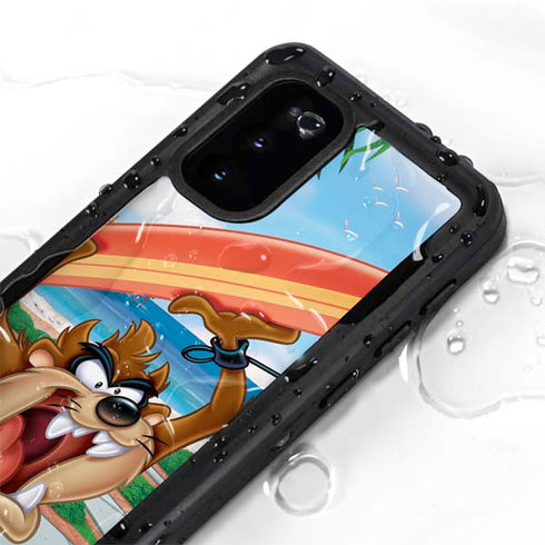 Looney Tunes Tasmanian Devil Surfboard Galaxy S20 Waterproof Case