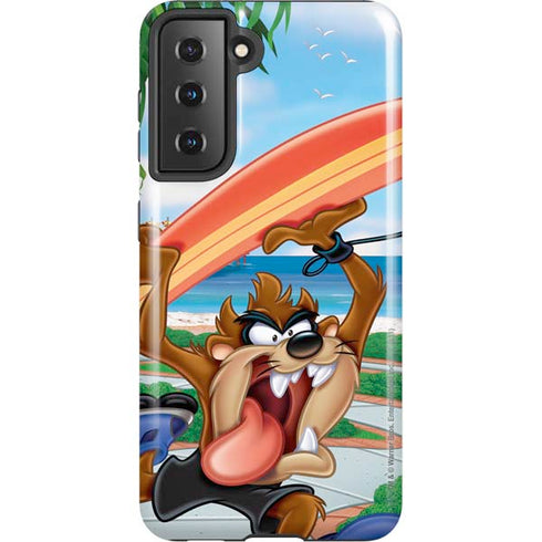 Looney Tunes Tasmanian Devil Surfboard Galaxy S21 5G Pro Case