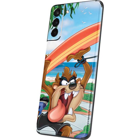 Looney Tunes Tasmanian Devil Surfboard Galaxy S21 5G Skin