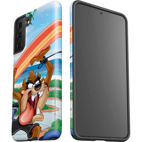 Looney Tunes Tasmanian Devil Surfboard Galaxy S21 FE Pro Case