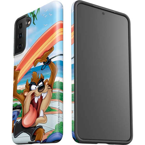 Looney Tunes Tasmanian Devil Surfboard Galaxy S21 Plus 5G Pro Case