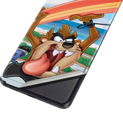 Looney Tunes Tasmanian Devil Surfboard Galaxy S21 Ultra 5G Skin