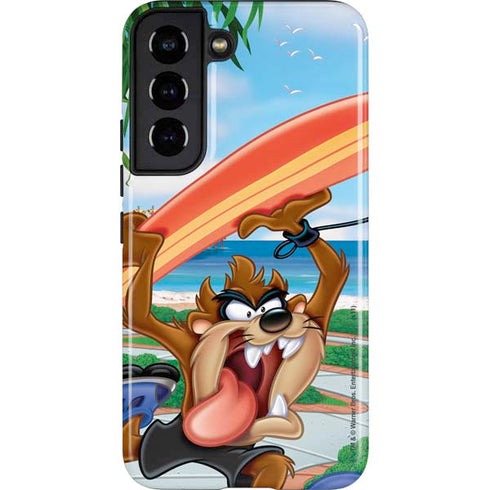 Looney Tunes Tasmanian Devil Surfboard Galaxy S22 Pro Case