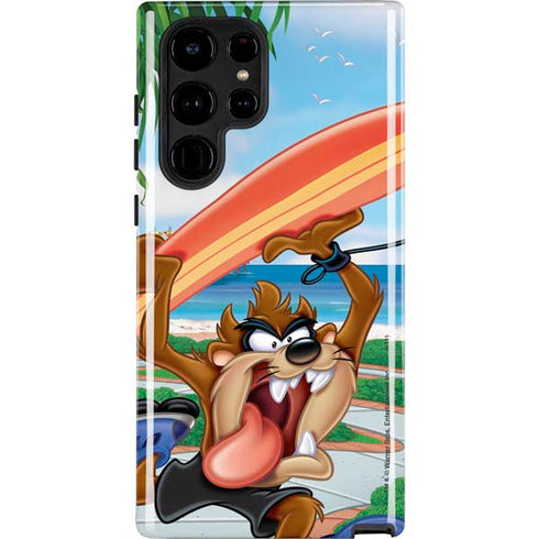Looney Tunes Tasmanian Devil Surfboard Galaxy S22 Ultra Pro Case