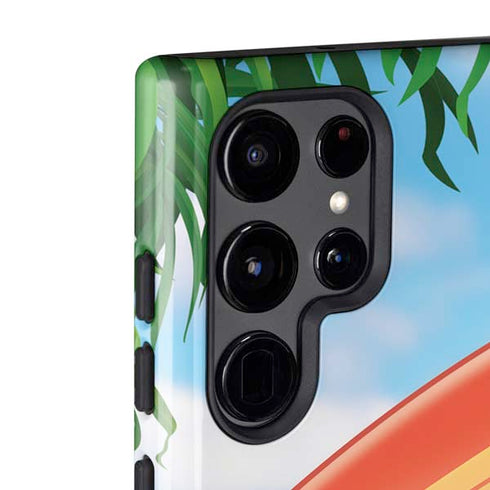 Looney Tunes Tasmanian Devil Surfboard Galaxy S22 Ultra Pro Case