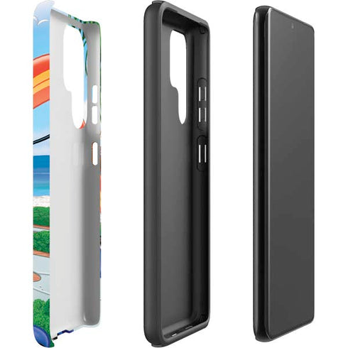 Looney Tunes Tasmanian Devil Surfboard Galaxy S22 Ultra Pro Case