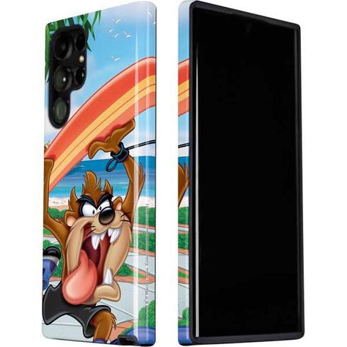 Looney Tunes Tasmanian Devil Surfboard Galaxy S22 Ultra Pro Case
