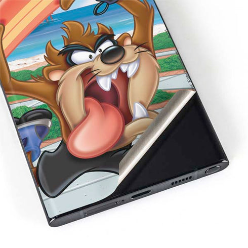 Looney Tunes Tasmanian Devil Surfboard Galaxy S22 Ultra Skin