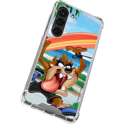 Looney Tunes Tasmanian Devil Surfboard Galaxy S23 Clear Case