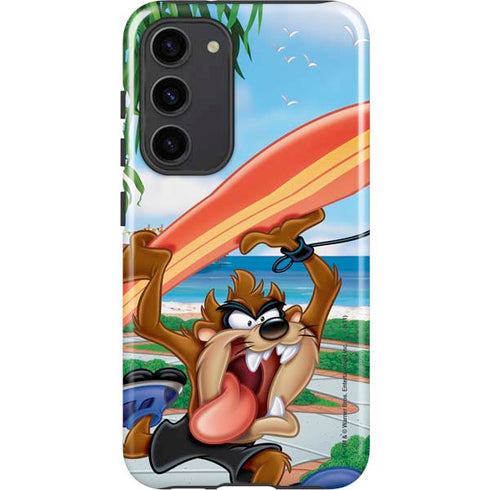 Looney Tunes Tasmanian Devil Surfboard Galaxy S23 Plus Pro Case