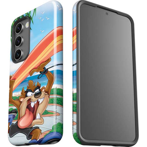 Looney Tunes Tasmanian Devil Surfboard Galaxy S23 Plus Pro Case