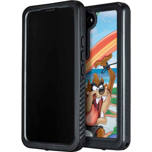Looney Tunes Tasmanian Devil Surfboard Galaxy S23 Plus Waterproof Case