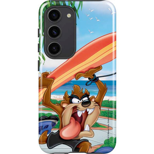 Looney Tunes Tasmanian Devil Surfboard Galaxy S23 Pro Case