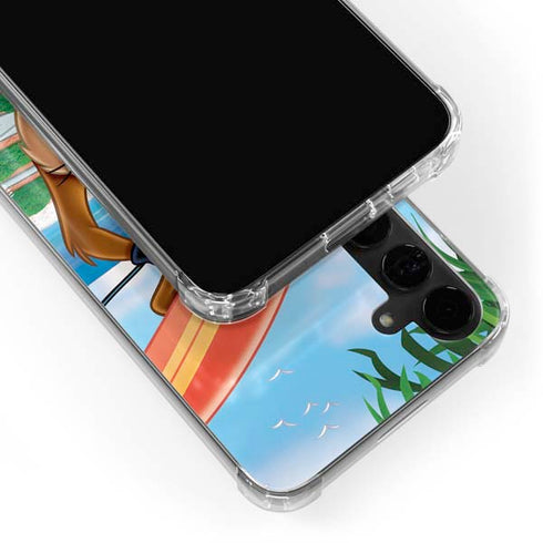 Looney Tunes Tasmanian Devil Surfboard Galaxy S24 Plus Clear Case