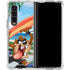 Looney Tunes Tasmanian Devil Surfboard Galaxy Z Fold4 5G Clear Case