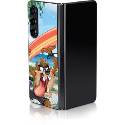 Looney Tunes Tasmanian Devil Surfboard Galaxy Z Fold5 5G Skin