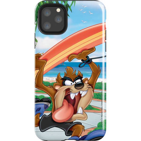 Looney Tunes Tasmanian Devil Surfboard iPhone 11 Pro Max Impact Case