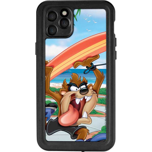 Looney Tunes Tasmanian Devil Surfboard iPhone 11 Pro Max Waterproof Case