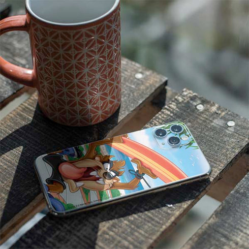 Looney Tunes Tasmanian Devil Surfboard iPhone 11 Pro Skin