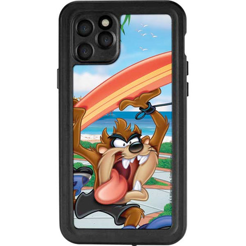 Looney Tunes Tasmanian Devil Surfboard iPhone 11 Pro Waterproof Case