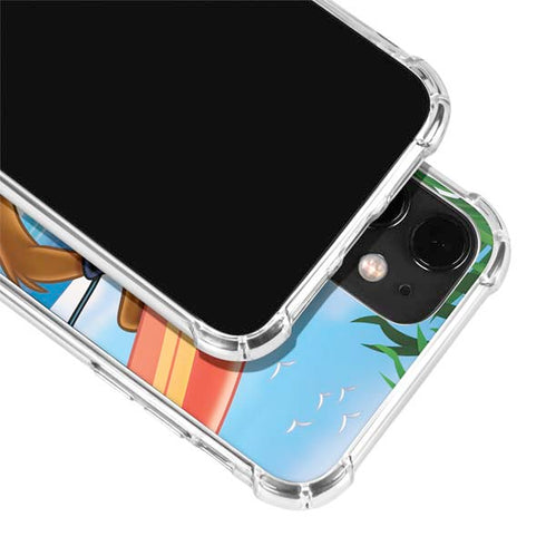 Looney Tunes Tasmanian Devil Surfboard iPhone 12 Clear Case
