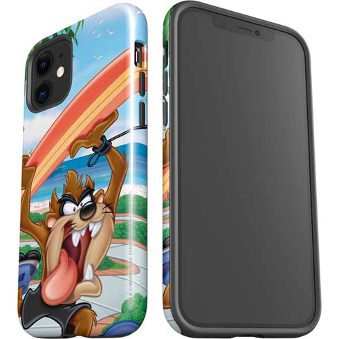 Looney Tunes Tasmanian Devil Surfboard iPhone 12 Impact Case