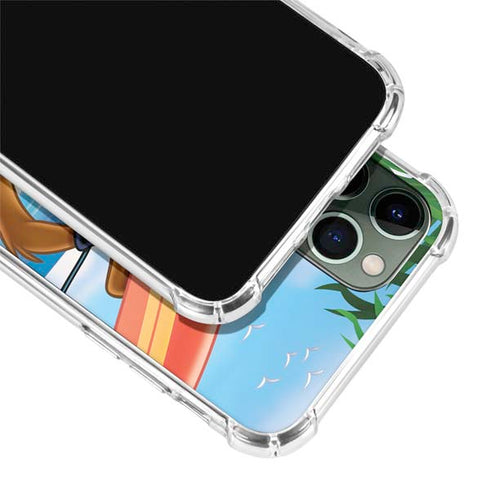 Looney Tunes Tasmanian Devil Surfboard iPhone 12 Pro Clear Case