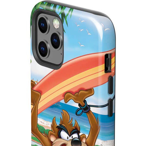 Looney Tunes Tasmanian Devil Surfboard iPhone 12 Pro Impact Case