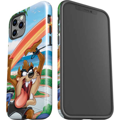 Looney Tunes Tasmanian Devil Surfboard iPhone 12 Pro Impact Case