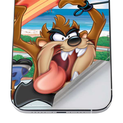 Looney Tunes Tasmanian Devil Surfboard iPhone 12 Pro Skin