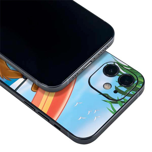 Looney Tunes Tasmanian Devil Surfboard iPhone 12 Skin