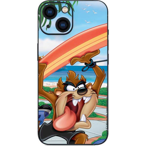 Looney Tunes Tasmanian Devil Surfboard iPhone 13 Mini Skin