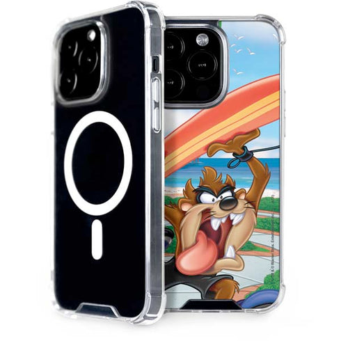 Looney Tunes Tasmanian Devil Surfboard iPhone 13 Pro MagSafe Case