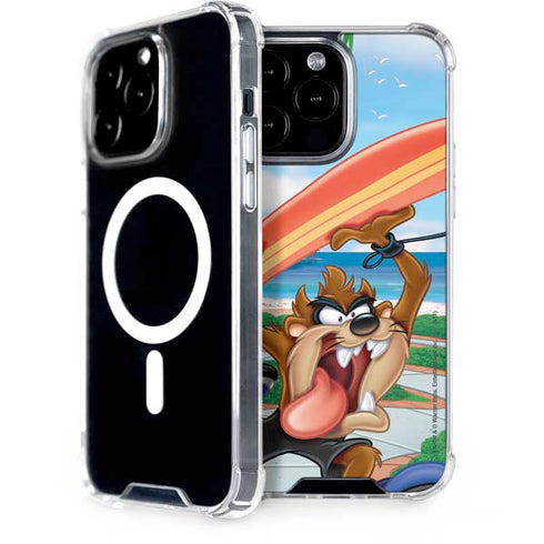 Looney Tunes Tasmanian Devil Surfboard iPhone 13 Pro Max MagSafe Case